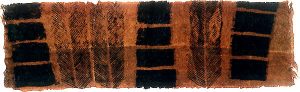 A brown strip with black patterns: African clothing