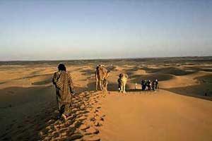 Sand dunes and sky: African environment