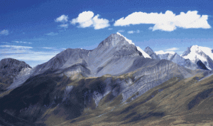 Andes mountains: very jagged, with snow on top