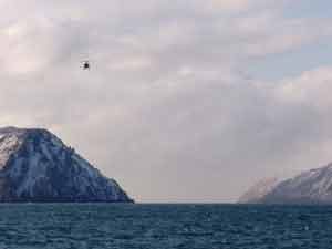 The Bering Strait today, with the land bridge underwater