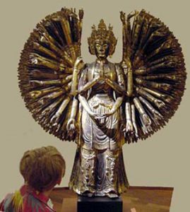 Statue of a man with wings
