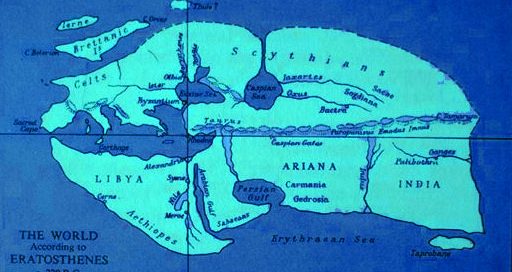 Copy of Eratosthenes' map of the world