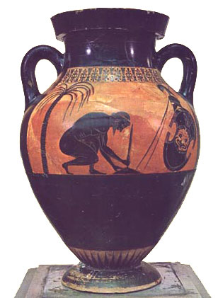 Ajax kills himself (Vase by Exekias, ca. 540 BC)