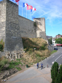 Outer walls of Caen castle, Normandy, France