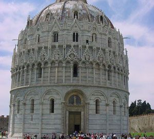 The baptistery of Pisa, Italy