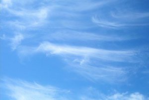 More cirrus clouds