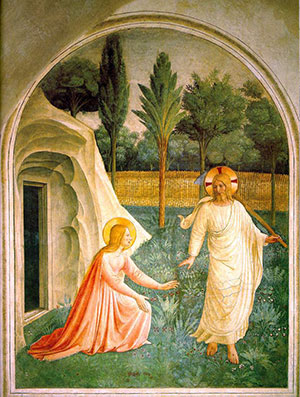 Mary Magdalene and Jesus by Fra Angelico (Louvre Museum)