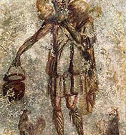 One of the earliest images of Jesus, from St. Callisto catacomb in Rome (ca. 250 AD)