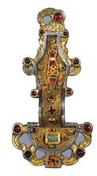 Early France: the Franks and the Merovingians A gold and garnet Merovingian fibula from early France