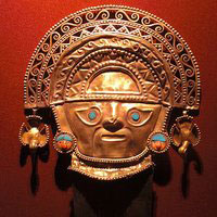 Inca gold mask