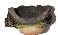 Broken clay crucible from Chahak, Iran