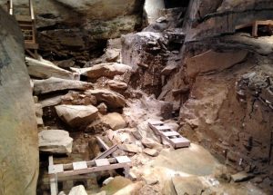 Meadowcroft rock shelter in what's now Pennsylvania. People lived there by around 14,000 BC.